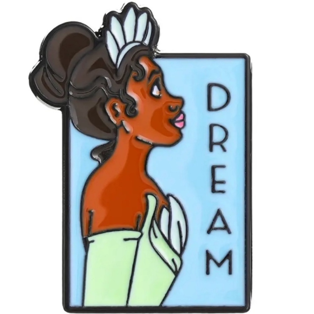 The Princess and The Frog Enamel Pin, Dream Inspirational Pin, Tiana Enamel Pin